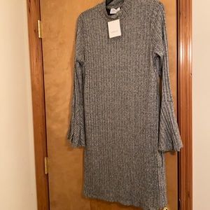 Gray Sweater Dress, L